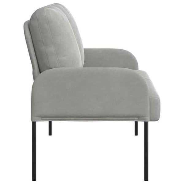 Divaani - MAISON EXCLUSIVE - 110 cm - Vaaleanharmaa - Polyesterikangas - Metallijalat Ljusgrått