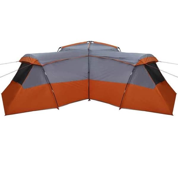 Maison Exclusive - Perheteltta 16 hengelle Harmaa ja oranssi taffeta Vedenpitävä