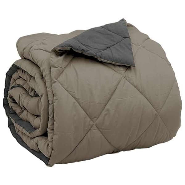 Dundyner - MAISON EXCLUSIVE - Moderne - Lys grå og antracit - Mikrofiber (100% polyester) - 4 sæsoner Ljusgrå och antracit