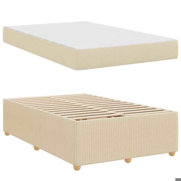 Maison Exclusive - Sängram Creme 120 x 190 cm tyg Grädde