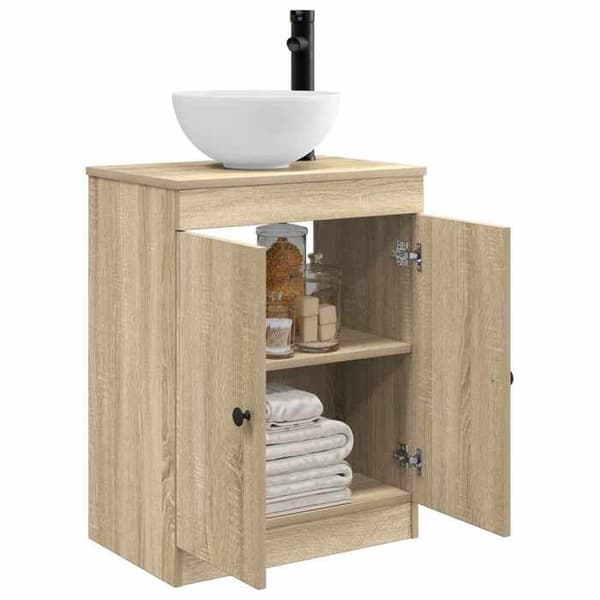 Maison Exclusive - Badeværelsesmøbel med vask Eg Sonoma 54 x 35 x 83 cm