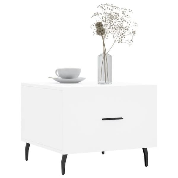 Maison Exclusive - 2 st soffbord vit 50x50x40 cm ingenjörsträ