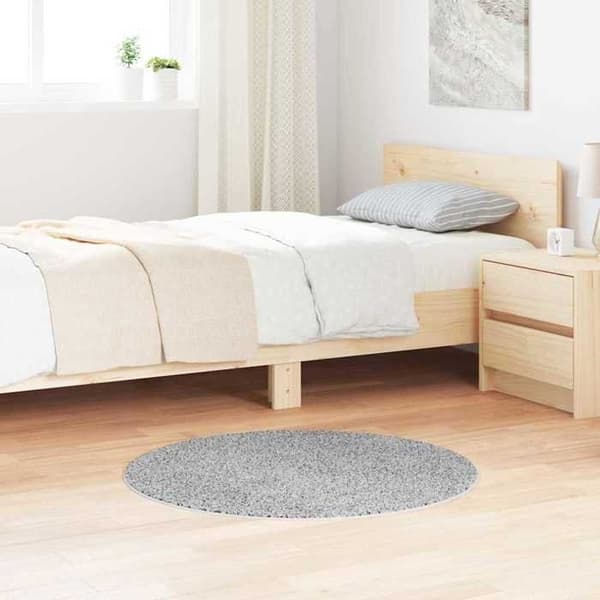 Maison Exclusive - Antiskrid Shaggy Tæppe Grå 90 x 90 cm PP
