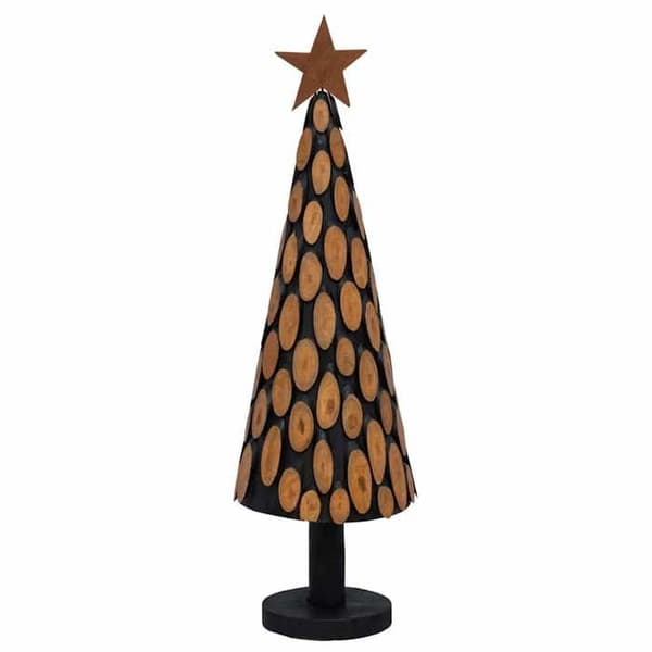 Maison Exclusive - Juletræ med brun støtte 149 cm i solid teaktræ