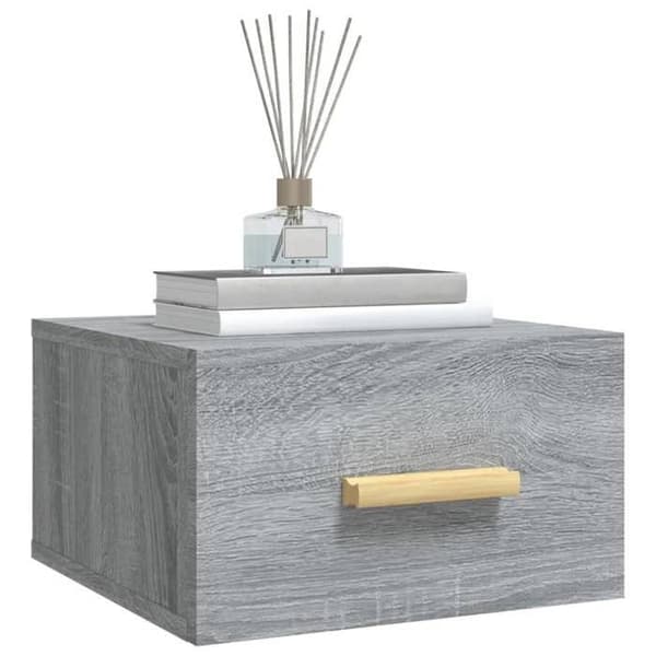 Maison Exclusive - Væghængte natborde 2 stk sonoma grå 35x35x20 cm sonoma grå