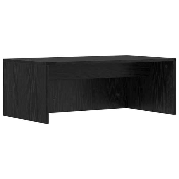 Maison Exclusive - Vægkontor i sort egetræ, ingeniørtræ 80 x 45 x 30 cm