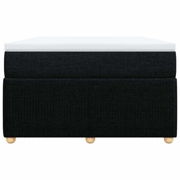 Maison Exclusive - Seng med lameller og madras Sort 120x200 cm Stof