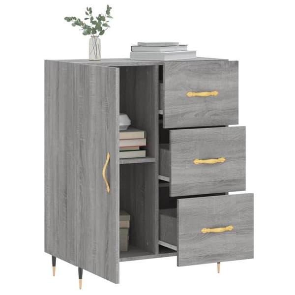Maison Exclusive - Buffé Sonoma Grå 69,5x34x90 cm Ingenjörsträ