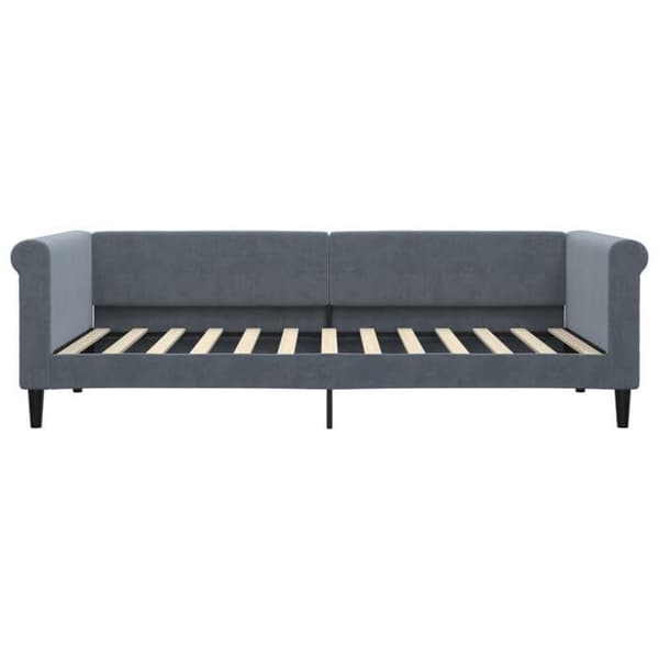 Maison Exclusive - Dagbädd med mörkgrå madrass 90x200 cm i sammet Mörkgrå