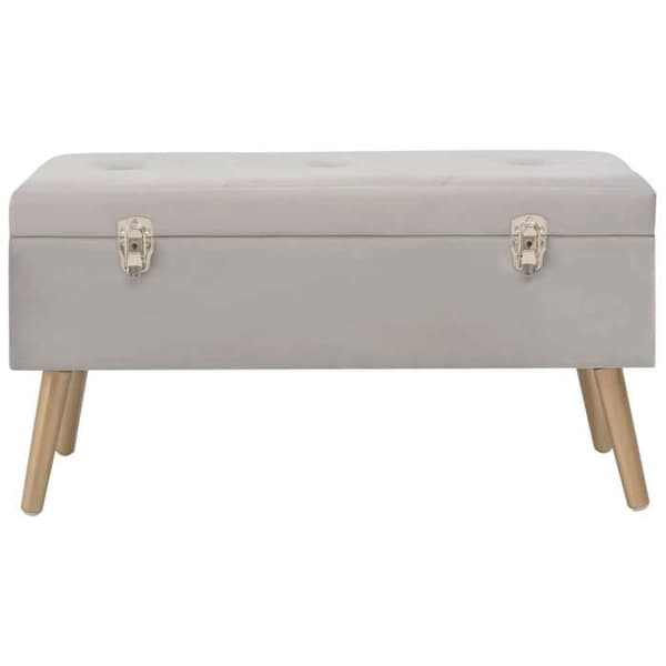 Maison Exclusive - Penkki säilytystilalla 80 cm Harmaa sametti