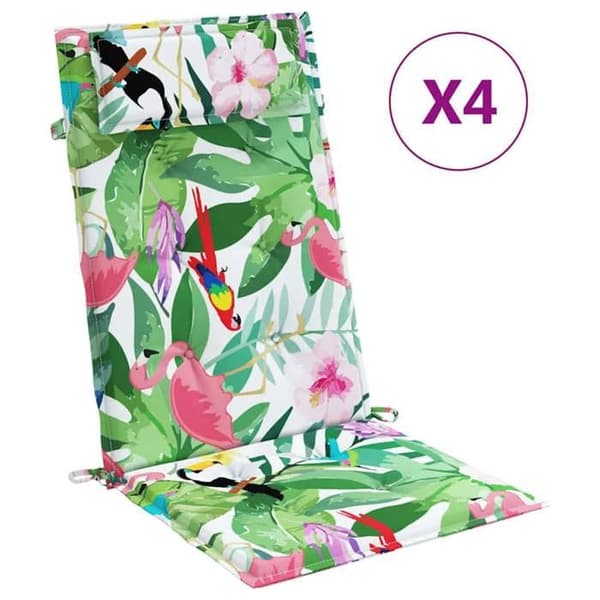Maison Exclusive - Højryggede stolpuder sæt af 4 multicolor Flerfärgad