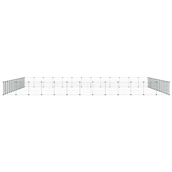 Maison Exclusive - Kæledyrbur med 52 paneler og dør Sort 455x455x35 cm