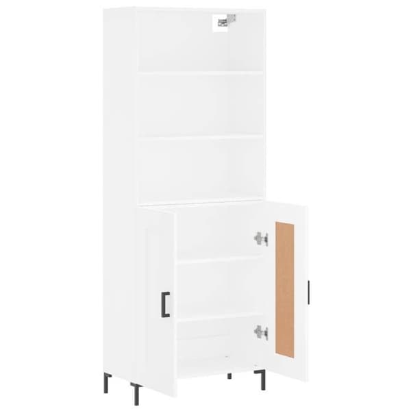 Maison Exclusive - Buffé hög Vit 69,5x34x180 cm Ingenjörsträ Vit