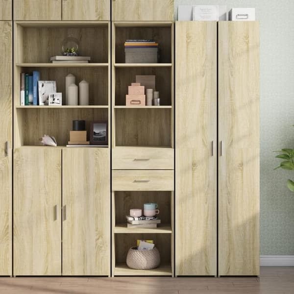 Maison Exclusive - Buffé hög ek sonoma 45x42,5x185 cm ingenjörsträ