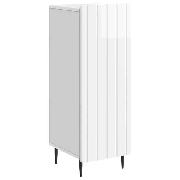 Maison Exclusive - Hvid glans buffet 34,5 x 33 x 92 cm Ingeniørtræ