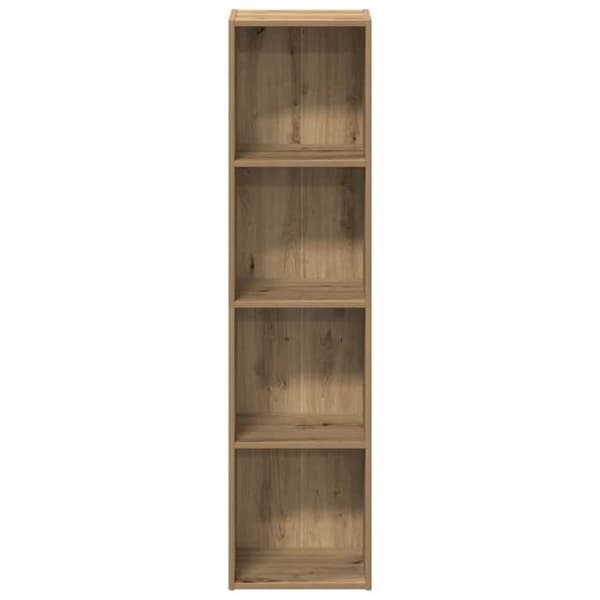 Maison Exclusive - Bibliotek i egetræ, håndlavet 36x30x143 cm, ingeniørtræ