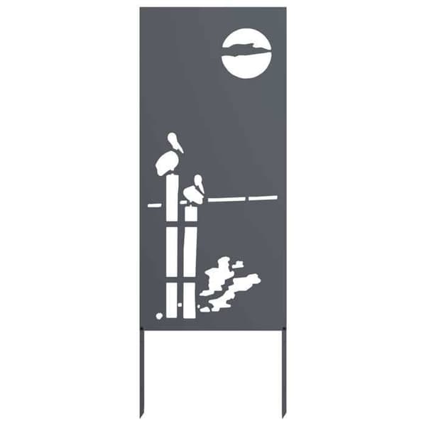 Trädgårdsskyddsskärm - EXKLUSIV HEM - Rektangulär - Antracit - Matt stål - 50x140 cm antracit