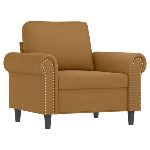 Maison Exclusive - Sæt af 4 sofaer med puder i brun velour Marron (sammet)