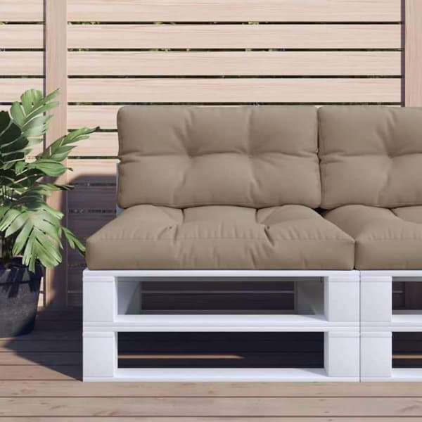Maison Exclusive - Palettkuddar set om 2 taupe tyg Mol