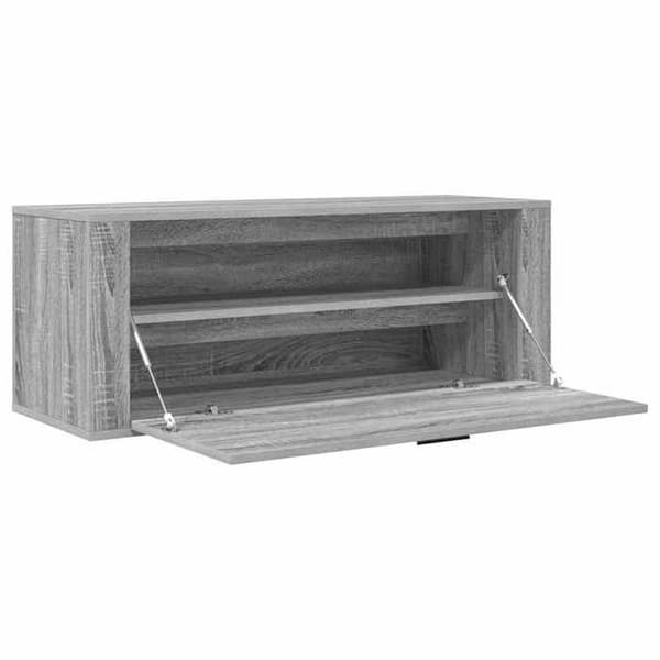 Maison Exclusive - Väggmonterad skohylla Sonoma grå 100x35x38 cm