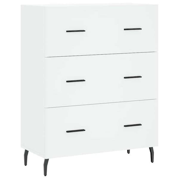 Maison Exclusive - Buffé hög Vit 69,5x34x180 cm Ingenjörsträ