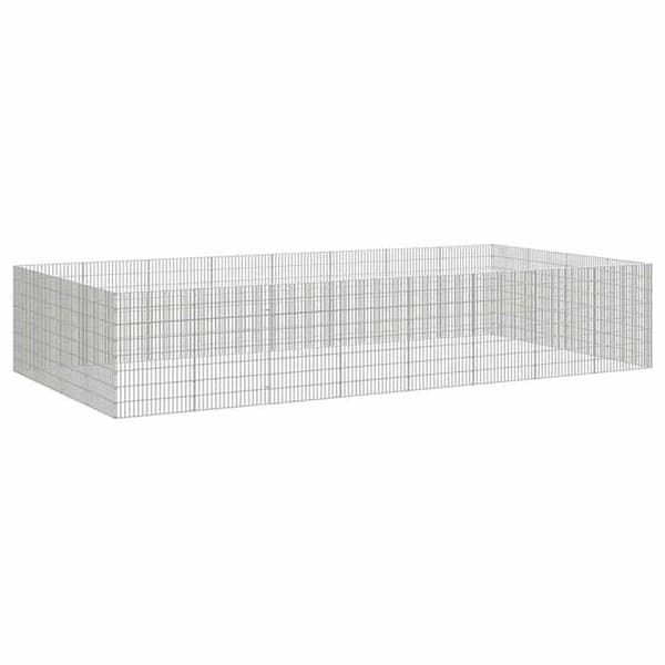 Maison Exclusive - Indhegning til kæledyr med 24 paneler 54x80cm galvaniseret jern