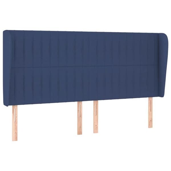 Maison Exclusive - Päätylevy korvilla Sininen 163x23x118/128 cm Kangas Blå
