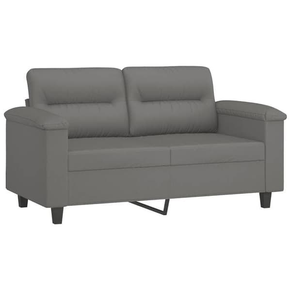 Maison Exclusive - 3-delars soffgrupp med mörkgrå kuddar i mikrofiber
