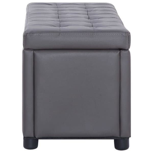 Maison Exclusive - Förvaringspuff 87,5 cm Grå Konstläder Grå