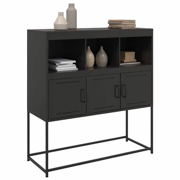 Maison Exclusive - Buffé svart 100,5x39x107 cm stål