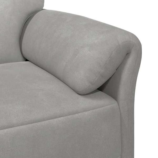 Sofa - EKSKLUSIV HUS - Symmetrisk - Lys grå velour - 2 pladser - Solid metalramme Ljusgrått