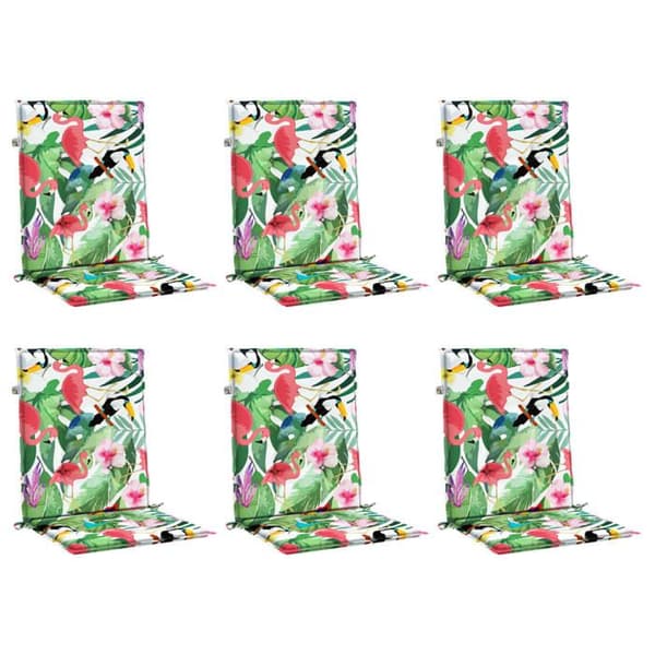 Maison Exclusive - Stolar med låg ryggstöd, 6-pack, flerfärgad tyg