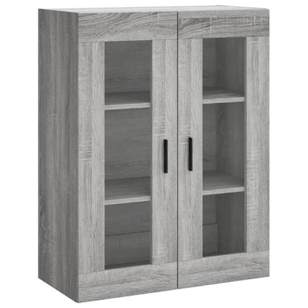 Maison Exclusive - Buffé hög Sonoma grå 69,5x34x180 cm Ingenjörsträ