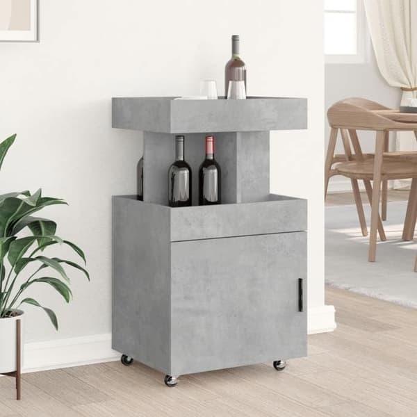 Maison Exclusive - Grå betongbarvagn 50x41x89 cm ingenjörsträ