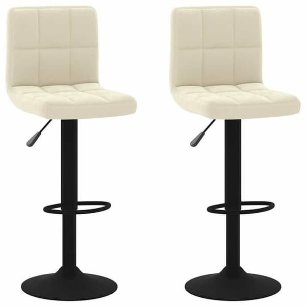 Maison Exclusive - Barstolar set om 2 krämig sammet