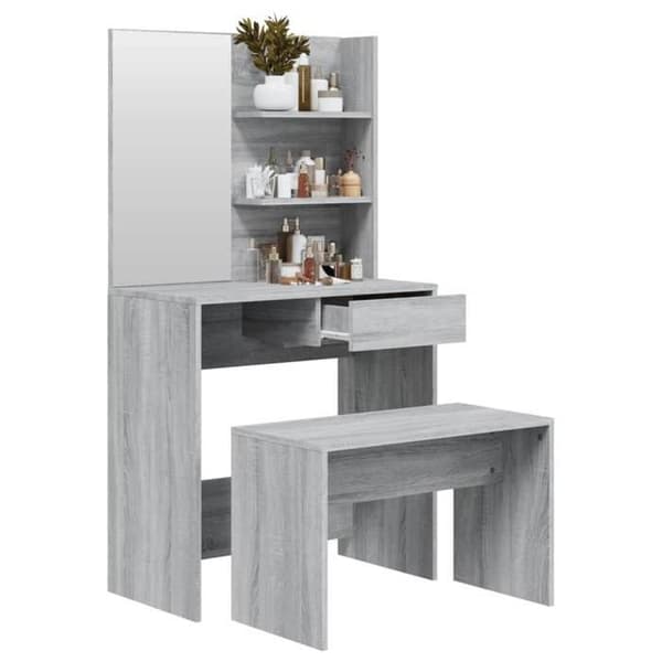 Maison Exclusive - Sonoma grå makeupbord sæt 74,5x40x141 cm Sonoma grå
