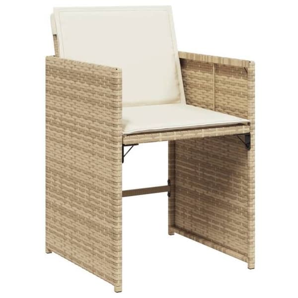 Maison Exclusive - Puutarhakalusteryhmä ja tyynyt 15 kpl beige