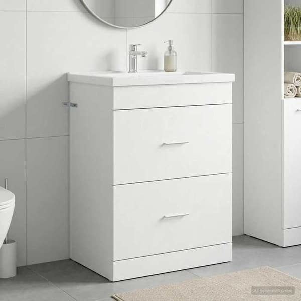 Maison Exclusive - Badrumsmöbel under handfat Vit 56 x 37,5 x 81 cm