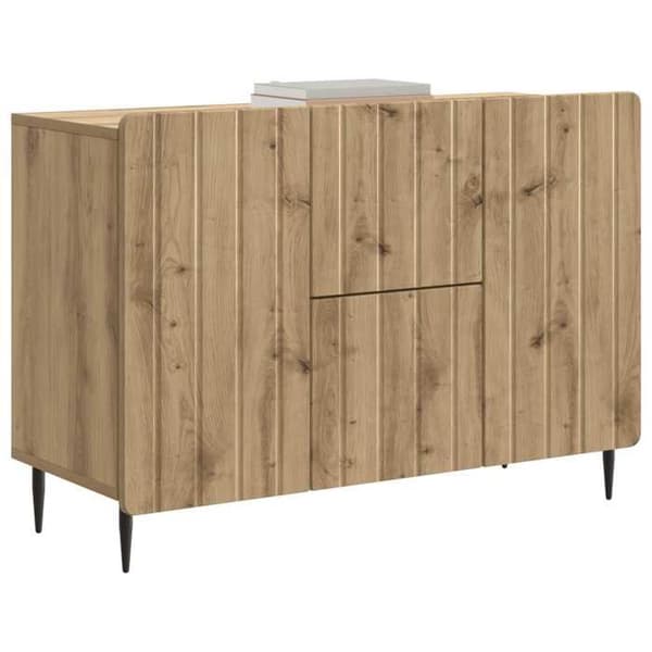 Maison Exclusive - Buffet i håndlavet egetræ 89 x 34,5 x 62 cm Ingeniørtræ