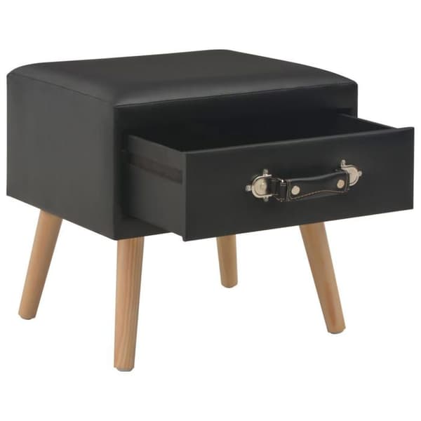 Maison Exclusive - Natbord Sort 40x35x40 cm Simillæder Matte svart