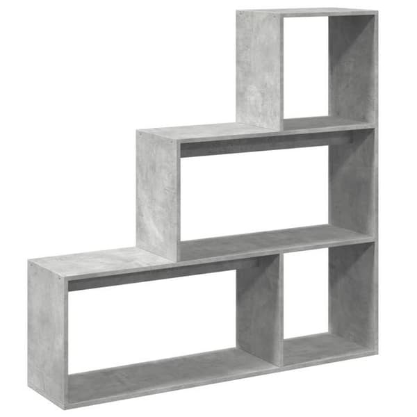 Maison Exclusive - Rumseparator hylde 3 niveauer grå beton 123x29x123 cm