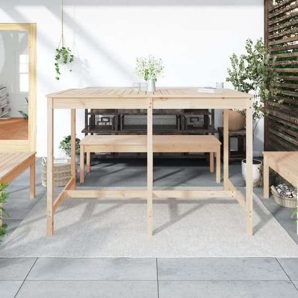 Trädgårdsbord - EXKLUSIV HEM - 159,5 x 82,5 x 110 cm - Massivt furu - Stabil ram - Rektangulär Ej nämnd