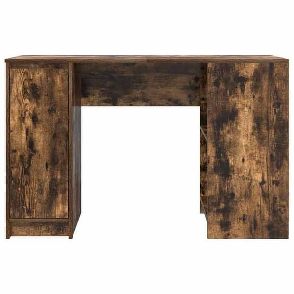 Maison Exclusive - Røget egetræ skrivebord 120x42x76 cm ingeniørtræ
