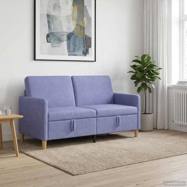 Maison Exclusive - Sofa med opbevaring Blå denim 152 x 78 x 87 cm Polyester