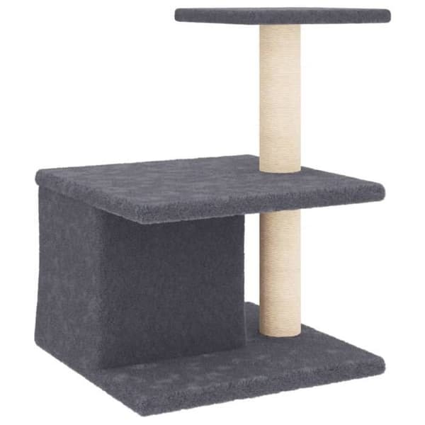 Maison Exclusive - Kattekradsetræ med sisal gribeflader i mørkegrå 48 cm mörkgrå