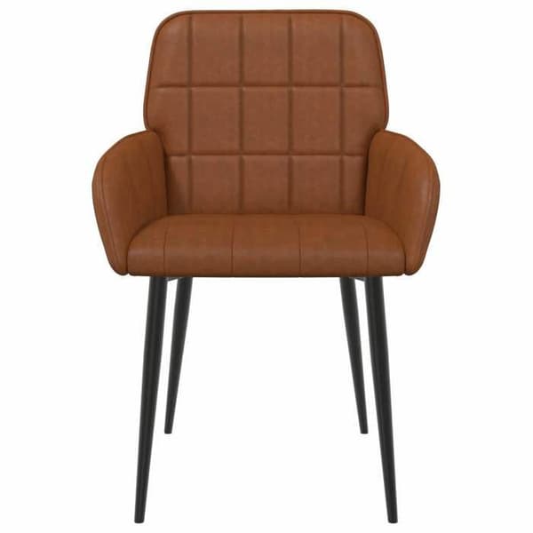 Maison Exclusive - Matstolar 4 st Konstläder Brun
