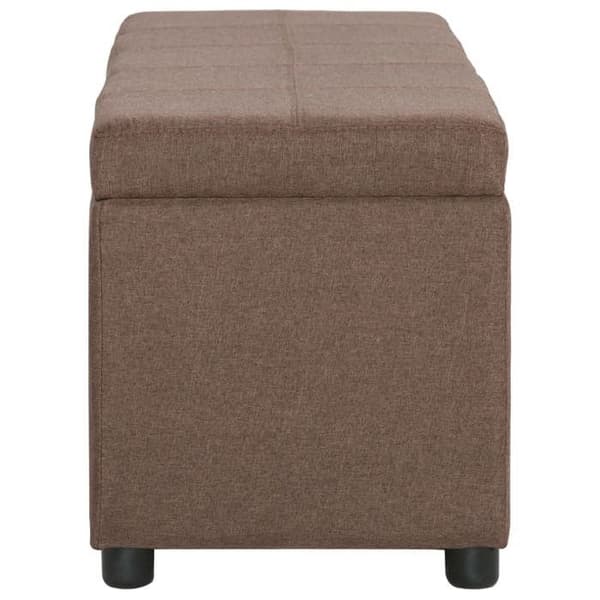 Maison Exclusive - Bænk med opbevaringsrum 116 cm Brun Polyester