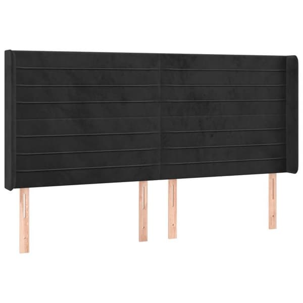 Maison Exclusive - LED-päätymustalla 183x16x118/128 cm sametti Svart