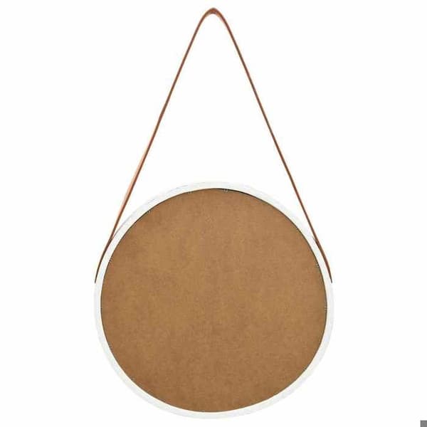 Maison Exclusive - Väggspegel med rem 40 cm Vit