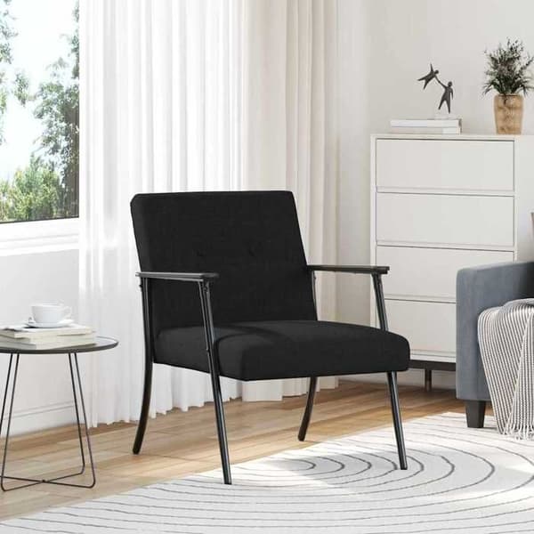Stol - EKSKLUSIV HUS - Moderne - Fløjl - Sort - Ramme af krydsfiner og stål Svart